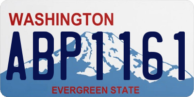 WA license plate ABP1161