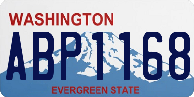 WA license plate ABP1168
