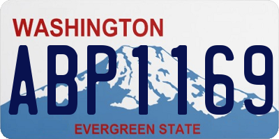 WA license plate ABP1169