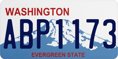 WA license plate ABP1173