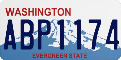 WA license plate ABP1174
