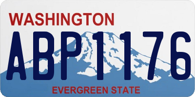 WA license plate ABP1176