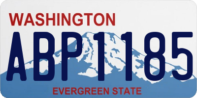 WA license plate ABP1185