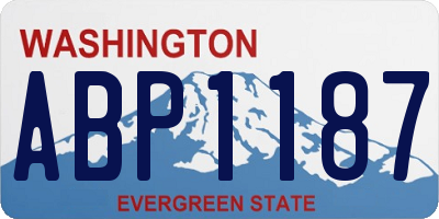 WA license plate ABP1187