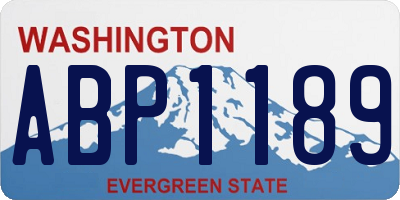 WA license plate ABP1189