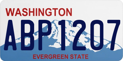 WA license plate ABP1207