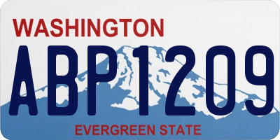 WA license plate ABP1209
