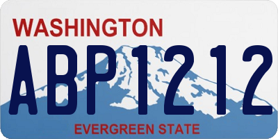 WA license plate ABP1212