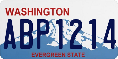 WA license plate ABP1214