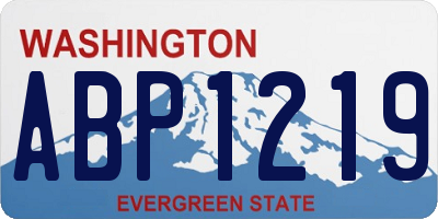 WA license plate ABP1219