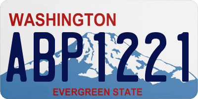 WA license plate ABP1221
