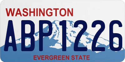WA license plate ABP1226