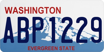 WA license plate ABP1229