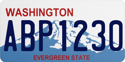 WA license plate ABP1230
