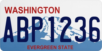WA license plate ABP1236