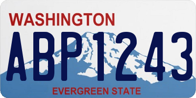WA license plate ABP1243
