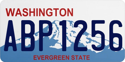 WA license plate ABP1256
