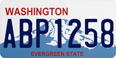WA license plate ABP1258