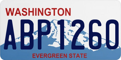 WA license plate ABP1260