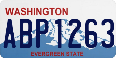 WA license plate ABP1263