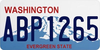 WA license plate ABP1265