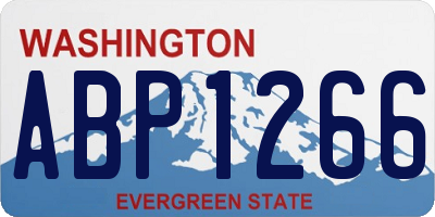 WA license plate ABP1266