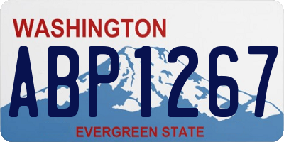 WA license plate ABP1267
