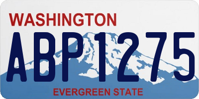 WA license plate ABP1275