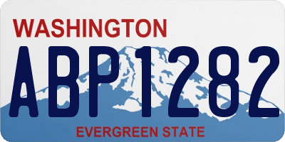 WA license plate ABP1282