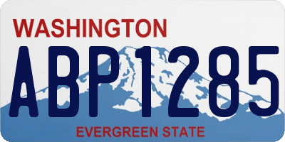WA license plate ABP1285