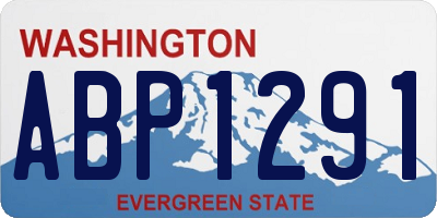 WA license plate ABP1291