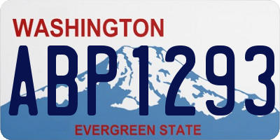 WA license plate ABP1293