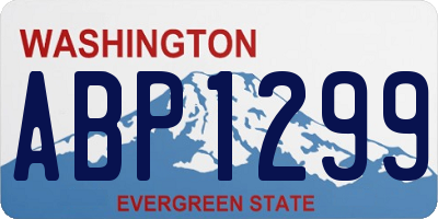 WA license plate ABP1299