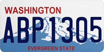 WA license plate ABP1305