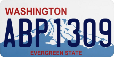 WA license plate ABP1309