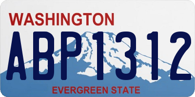 WA license plate ABP1312