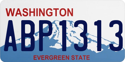 WA license plate ABP1313