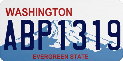 WA license plate ABP1319