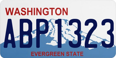 WA license plate ABP1323