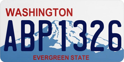 WA license plate ABP1326