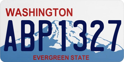 WA license plate ABP1327