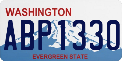 WA license plate ABP1330