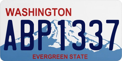 WA license plate ABP1337