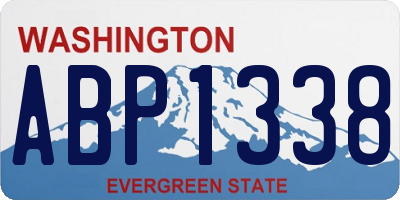 WA license plate ABP1338