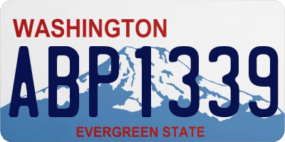 WA license plate ABP1339