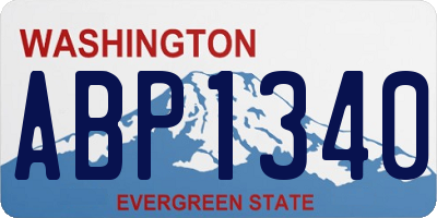 WA license plate ABP1340