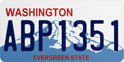WA license plate ABP1351