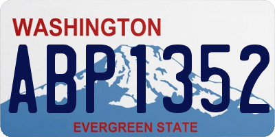 WA license plate ABP1352