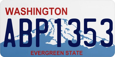 WA license plate ABP1353