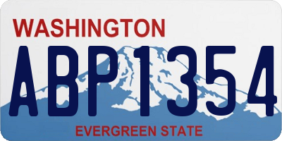 WA license plate ABP1354